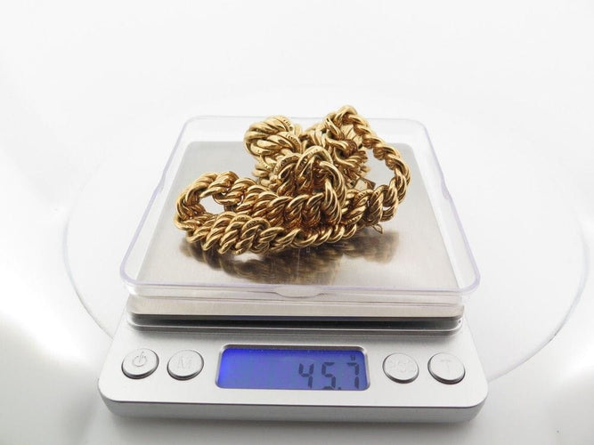 Collier collier maille americaine en or jaune 18k 45.7gr t49 58 Facettes 250514