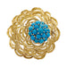 Vintage Cartier Clip brooch, yellow gold and turquoise. 58 Facettes 33462