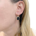 Earrings Rose gold, hematite, quartz, diamond earrings. 58 Facettes 32895