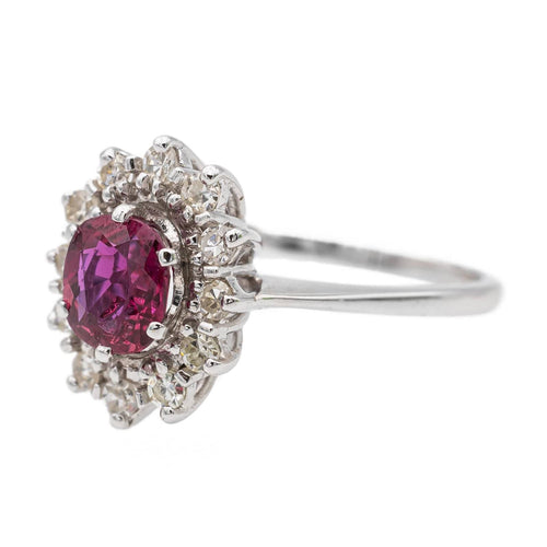 Bague 54 Bague Pompadour Or blanc Saphir 58 Facettes 2634193CN