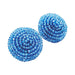 Earrings Woven sapphire bead earrings. 58 Facettes 32650