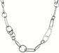 Hermès “Double Chaîne d’Ancre Punk” long necklace in silver. 58 Facettes 31017