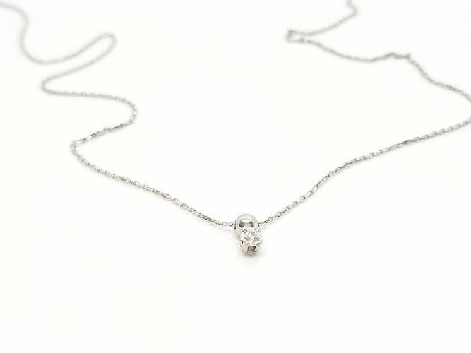 Collier Collier Chaîne + pendentif Or blanc Diamant 58 Facettes 579129RV