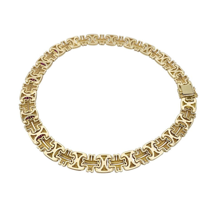 Collier Collier Wempé en or jaune serti de rubis et de diamants. 58 Facettes 32560