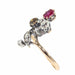 Ring 59 Gold ring with diamond, ruby 58 Facettes 21363-0230