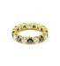 Bague 54 / Or 750‰ Alliance américaine Diamants et Saphirs 58 Facettes 230006SP