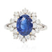 Ring 54 Sapphire and snowflake diamond ring 58 Facettes 21-708