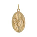 Yellow gold medal pendant Virgin and Child signed Dropsy 58 Facettes CVP102