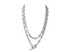Rare necklace HERMES long necklace anchor chain 120cm 307gr silver belt 58 Facettes 253897