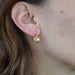 Boucles d'oreilles Dormeuses anciennes or rose perle et diamant 58 Facettes 22-269