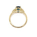 Bague Bague tourmaline vert bleu diamants or jaune 58 Facettes