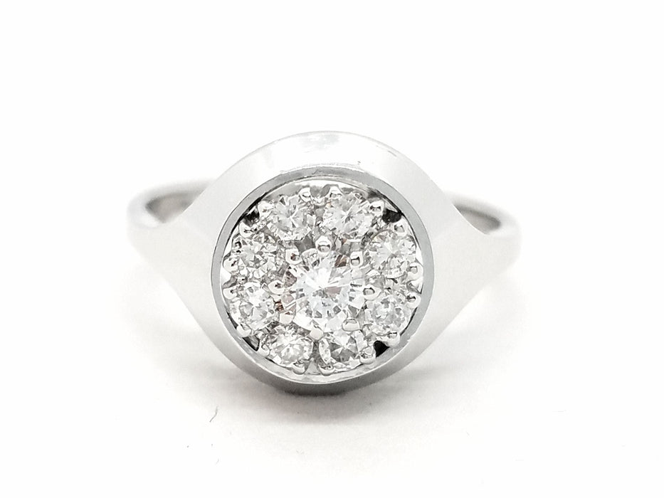 Bague 54 Bague Or blanc Diamant 58 Facettes 00779CN