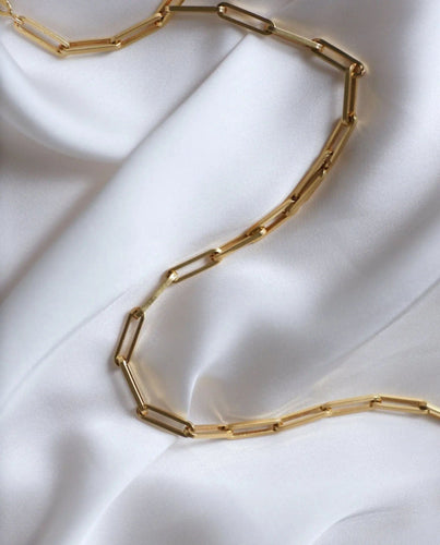 Collier Chaîne maille rectangle or jaune 58 Facettes