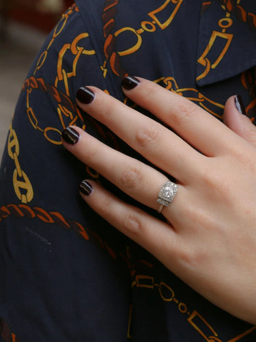 Bague Bague Art Déco à gradins diamants 58 Facettes J18