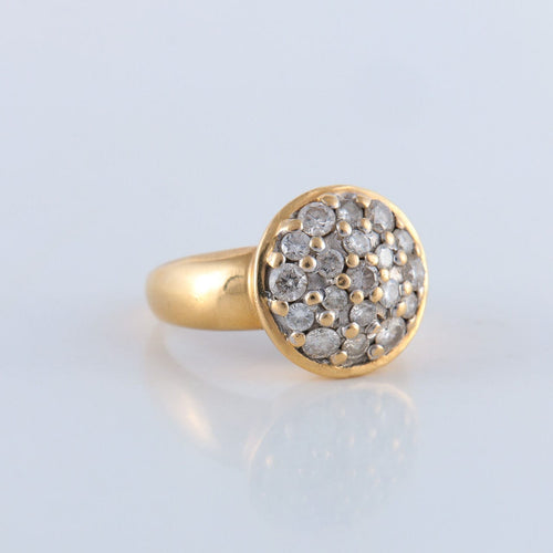 Bague 51 Bague pavage Diamants rond 58 Facettes JE127