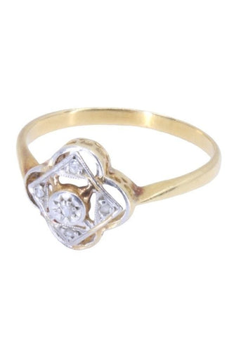 Bague 48 BAGUE DIAMANTS ART NOUVEAU 58 Facettes 071661