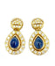 ADLER earrings - yellow gold, sapphires and diamond earrings 58 Facettes