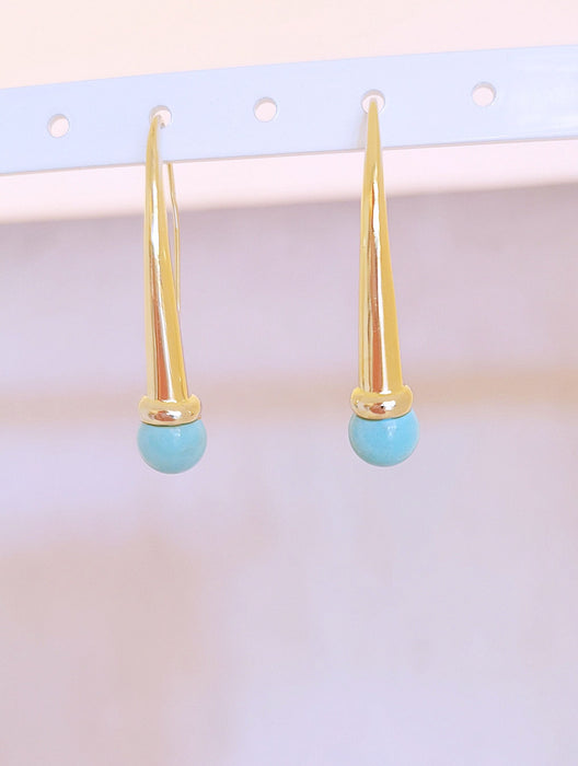 Boucles d'oreilles Boucles d'oreilles pendantes Turquoise 58 Facettes AA 1482