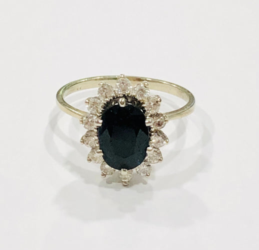 Bague Bague Marguerite saphir et diamants 58 Facettes