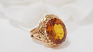 Ring Vintage ring in yellow gold and citrine 58 Facettes 31147