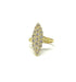 Ring Yellow gold and diamond marquise ring 58 Facettes