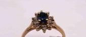 Ring 50 Sapphire and Diamond Gold Ring 58 Facettes 12863