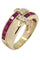 Bague BAGUE MODERNE RUBIS ET DIAMANTS 58 Facettes 048891