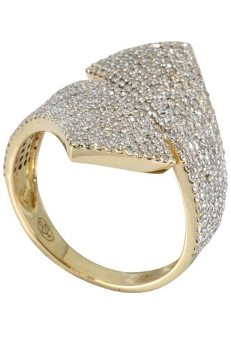 Bague BAGUE MODERNE PAVAGE DIAMANTS 58 Facettes 048871