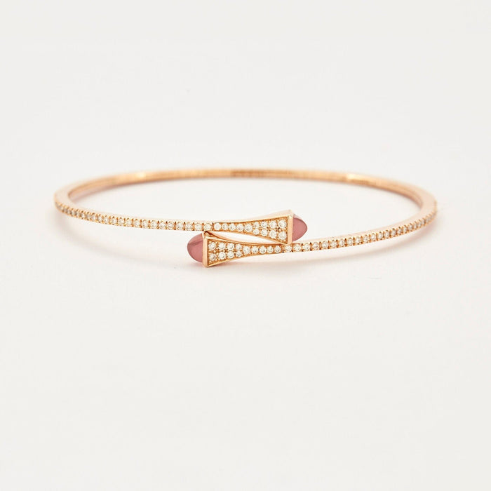 Bracelet MARLI – Bracelet CLEO Diamants Quartz rose 58 Facettes