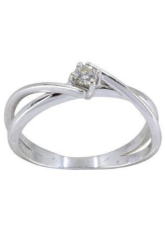 Bague SOLITAIRE DIAMANT 0.08 CARAT 58 Facettes 054201