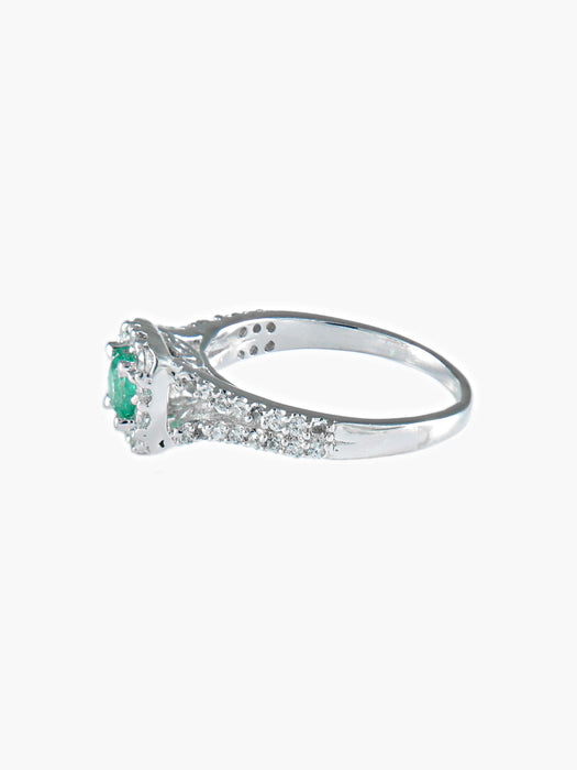 Bague 52 Bague Emeraude Diamants 58 Facettes