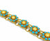 Bracelet Bracelet ethnique en or jaune et turquoises 58 Facettes