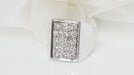 Ring 55 Signet ring in white gold and diamonds 58 Facettes 32492