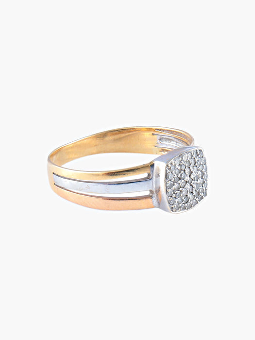 Bague 54 Bague Diamants Bicolore 58 Facettes