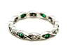 Ring 53 Alliance Ring White Gold Emerald 58 Facettes 1732073CN