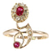 Bague 55 Bague Art Nouveau rubis et diamants 58 Facettes 18019-0216