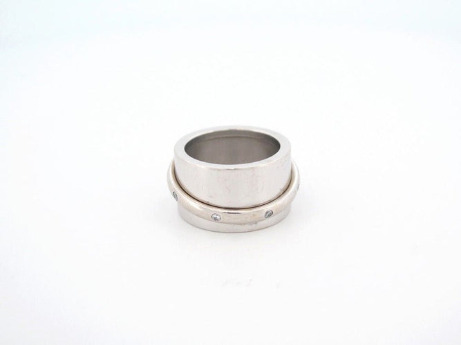 Bague 52 bague DINH VAN ariane gm t52 or blanc 18k 17gr diamants 58 Facettes 250435