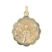 Yellow gold and pink gold medal pendant Christ surrounded by angels 58 Facettes 19-488A