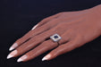 Ring 65 Art Deco platinum diamond and sapphire ring 58 Facettes 22154-0089