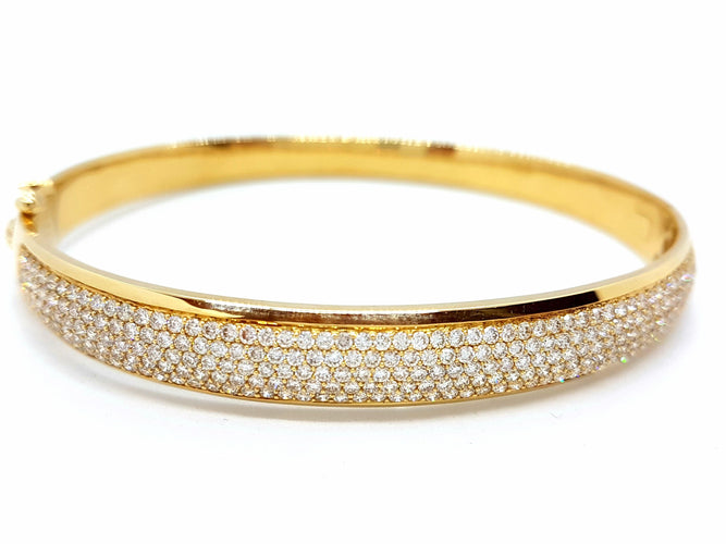 Bracelet Bracelet Jonc Or jaune Diamant 58 Facettes 05872CD