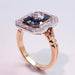 Ring 52.5 Art deco style sapphire diamond ring 58 Facettes 3930