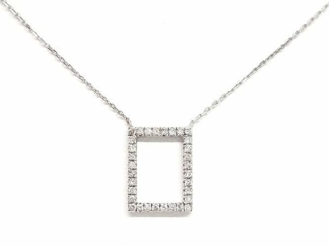 Collier Collier Graphique Or blanc Diamant 58 Facettes 579206RV