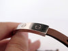 CARTIER love leather bracelet and 18k white gold bar 15-19.5 58 Facettes 252399