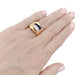 Ring 53 “Tank” ring, yellow gold, sapphires, diamonds. 58 Facettes 32837