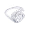 Bague 51 Solitaire Cartier, "Trinity Ruban", platine et diamants. 58 Facettes 32710
