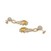 Boucles d'oreilles Boucles d'oreilles en or jaune saphirs jaunes et diamants. 58 Facettes 31560