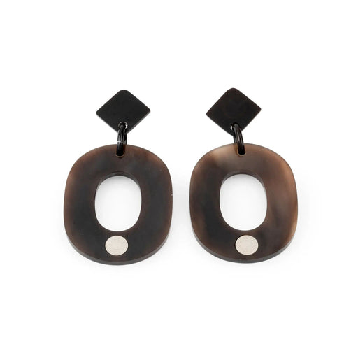 Hermès earrings - “Isthmus” earrings in horn and silver 58 Facettes 1