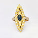 Bague Marquise en or jaune diamants et saphir 58 Facettes 5611