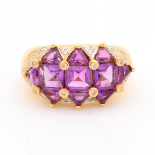 Bague 54 Bague Vintage Or jaune Améthyste 58 Facettes 1969305CN