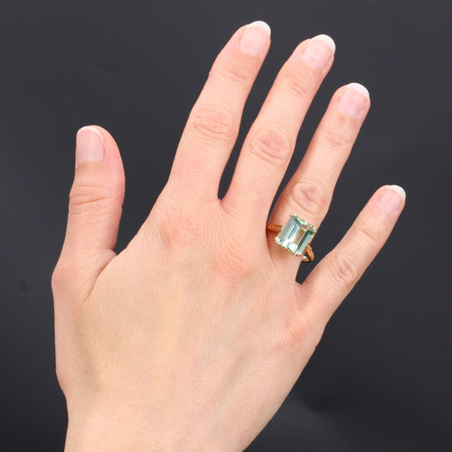 Bague 65 Bague tourmaline menthe à l'eau et or ancienne 58 Facettes 21-552
